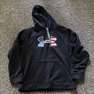 Under Armour Navy Hoodie with Patriotic Logo